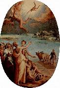 Maso da San Friano Der Sturz des Ikarus, Oval painting
